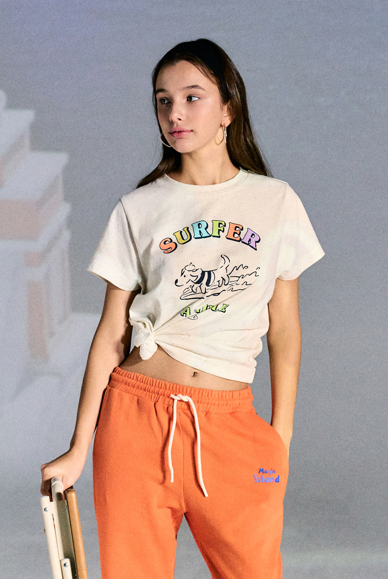 여성 D024 컬러라이즈 반소매 티셔츠